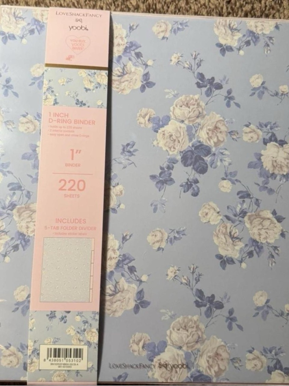 LoveShackFancy x Target Blue 1” Binder & 5 Tab Dividers